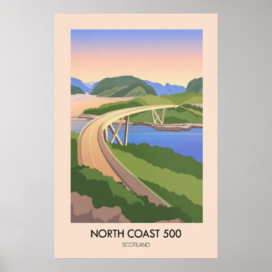 North Coast 500 Schottland Reiseplakat Poster (Vorne)
