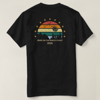 North Coast Pride Retro Sonnenuntergang-Shirt T-Shirt