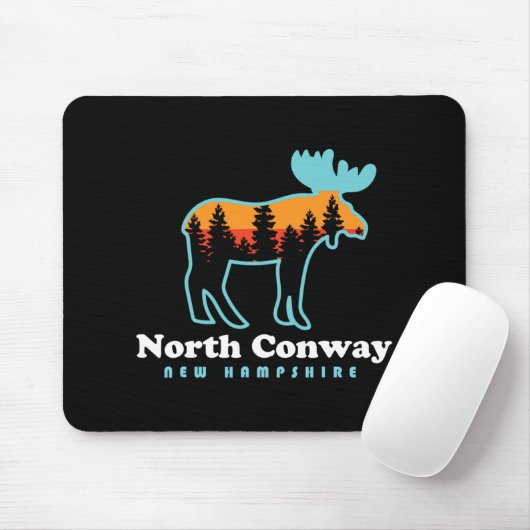 North Conway New Hampshire Moose Mountains Mousepad (Mit Mouse)