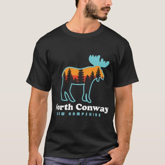 North Conway New Hampshire Moose Mountains T-Shirt (Vorderseite)