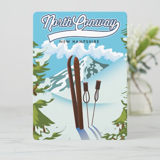 North Conway New Hampshire, zum Skifahren (Stehend Vorderseite)