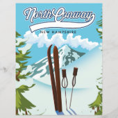 North Conway New Hampshire, zum Skifahren (Rückseite)