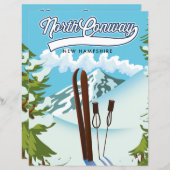 North Conway New Hampshire, zum Skifahren (Vorne/Hinten)