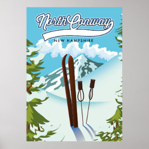 North Conway New Hampshire, zum Skifahren Poster