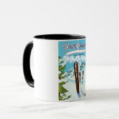 North Conway New Hampshire, zum Skifahren Tasse (Vorderseite Links)