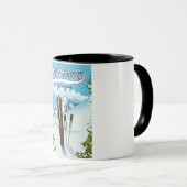 North Conway New Hampshire, zum Skifahren Tasse (VorderseiteRechts)