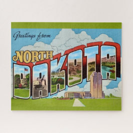 North Dakota 16x20 Postkarten-Puzzle Puzzle
