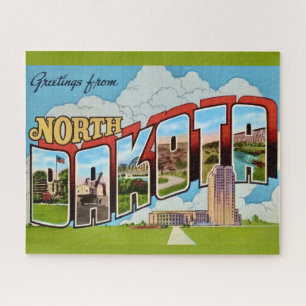 North Dakota 16x20 Postkarten-Puzzle Puzzle
