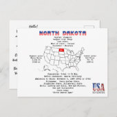 North Dakota American Staat auf einer Karte und Ei (Vorne/Hinten)