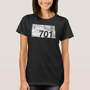 North Dakota Area Code 701 Heimat Souvenir Geschen T-Shirt