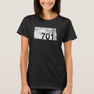 North Dakota Area Code 701 Heimat Souvenir Geschen T-Shirt