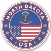 North Dakota Aufkleber (Vorderseite)
