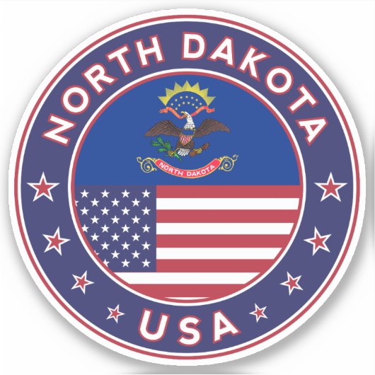 North Dakota Aufkleber (Vorderseite)