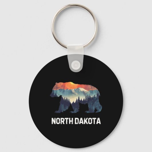North Dakota Bär Schlüsselanhänger (Vorderseite)