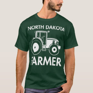 North Dakota Bauer Vintag Men Traktor Farm T-Shirt