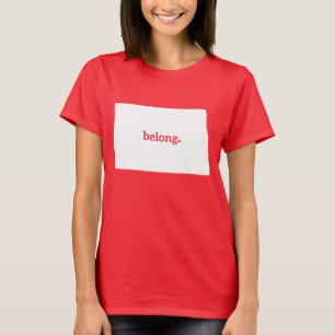 North Dakota Belong Staat Map T-Shirt