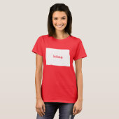 North Dakota Belong Staat Map T-Shirt (Vorne ganz)