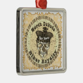 North Dakota Biker  Ornament Aus Metall (Rechts)