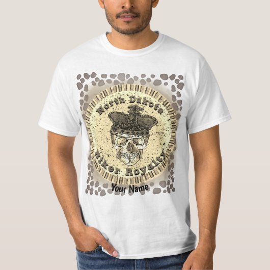 North Dakota Biker Royalty T-Shirt (Vorderseite)