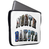 North Dakota Bildtext Laptopschutzhülle (Vorne Rechts)