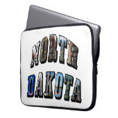 North Dakota Bildtext Laptopschutzhülle (Vorderseite Links)