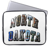 North Dakota Bildtext Laptopschutzhülle (Vorderseite)