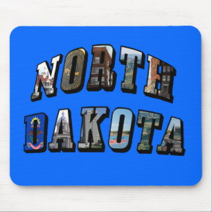 North Dakota Bildtext Mousepad