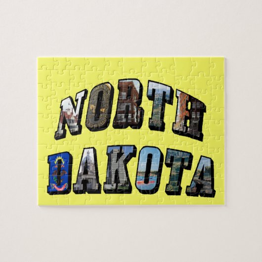 North Dakota Bildtext Puzzle (Horizontal)