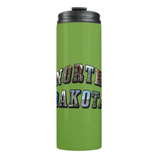 North-Dakota-Bildtext Thermosbecher (Vorderseite)