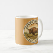 North Dakota Bison Mug Kaffeetasse (VorderseiteRechts)