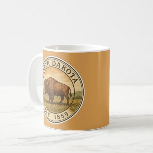  North Dakota Bison Mug Kaffeetasse (Vorderseite Links)