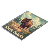 North Dakota Bison Vintag Notizblock (Linke Seite)