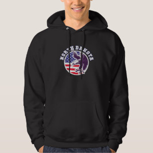 North Dakota Brave American Patriot Veteran Eagle Hoodie