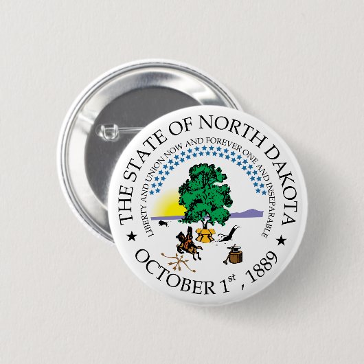 North Dakota Button (Vorne & Hinten)