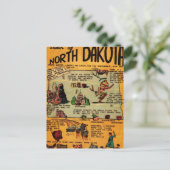 North Dakota Comic Book Postkarte (Stehend Vorderseite)