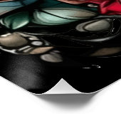 North Dakota Coyote Umgeben von der Rose Prairie Poster (Ecke)