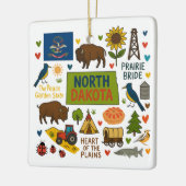 North Dakota Custom Family Trip Christmas Keramikornament (Links)