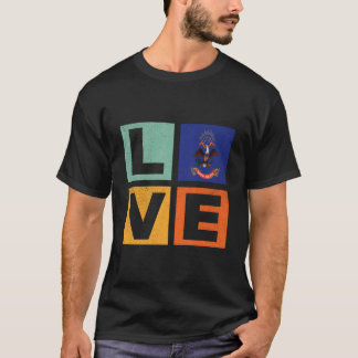 North Dakota Flagge Liebe North Dakota T-Shirt