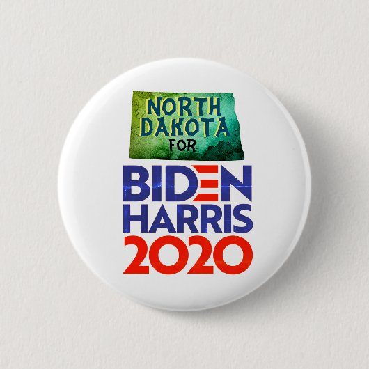 North Dakota für Biden Harris 2020 Button (Vorderseite)