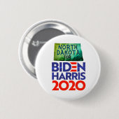 North Dakota für Biden Harris 2020 Button (Vorne & Hinten)