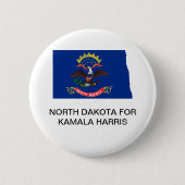 NORTH DAKOTA für Kamala Harris 2024 Button (Vorderseite)