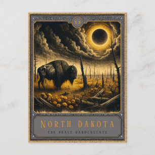North Dakota Gothic Art Postkarte