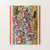 North Dakota Greetings 11x14 Postkarte Puzzle (Vertikal)