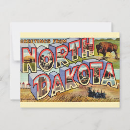 North Dakota Greetings Postcard Postkarte