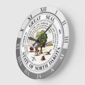 North Dakota Große Wanduhr (Winkel)