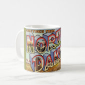 North-Dakota-Gruß Postkarten-Tasse Kaffeetasse (Vorderseite Links)