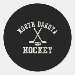 North Dakota Hockey Runder Aufkleber