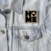 North Dakota Home Heart State Button Badpin (Beispiel)
