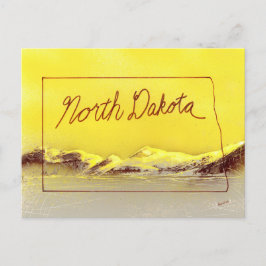 North Dakota Land Postkarte