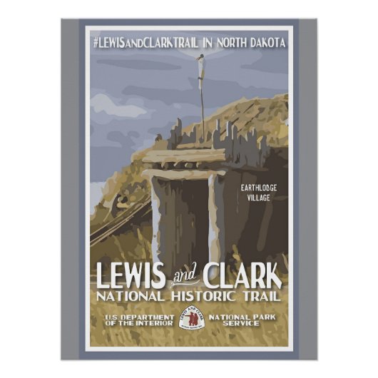 North Dakota, Lewis und Clark Trail, Poster (Vorderseite)